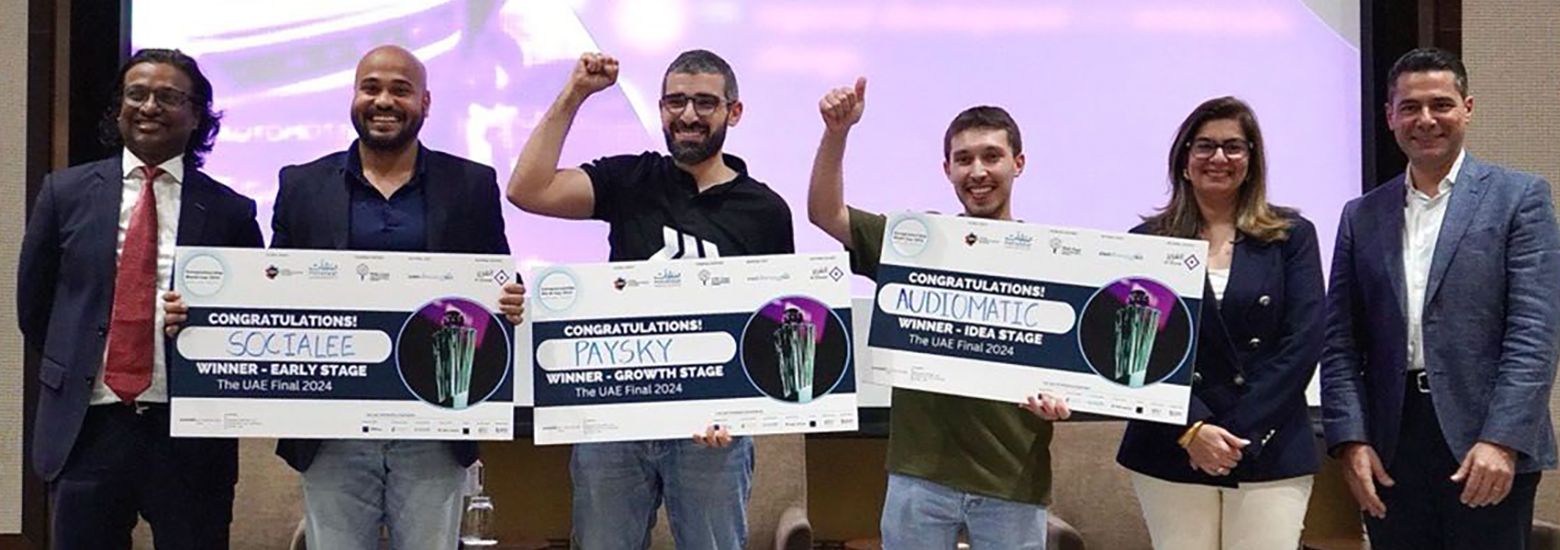 Entrepreneurship World Cup 2024 National Finals Dubai – winners Audiomatic, Socialee, Paysky